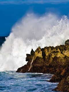 облака, 2560x1598, небо, sky, nature, landscape, waves, волны, пейхаж, вода, rocks, clouds, скалы, океан, ocean, природа, shore, берег, water