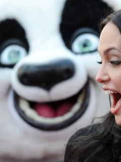 девушка, улыбка, kung-fu panda, анджелина джоли, актриса, angelina jolie, кунг-фу панда, волосы