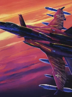 подвески, ракеты, истребитель, арт, macross zero, самолет, рисунок