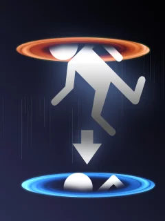portal, портал, человечек