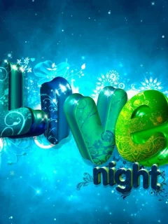 live night, живая ночь, 3d, буквы, ночь, жизнь, арт, надпис