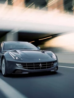 тоннель, феррари, в движении, ferrari
