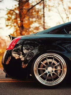 infiniti, машина, инфинити, g37, tuning, черная, car, сзади, wheel