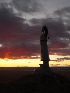 тува, арат, памятник, закат