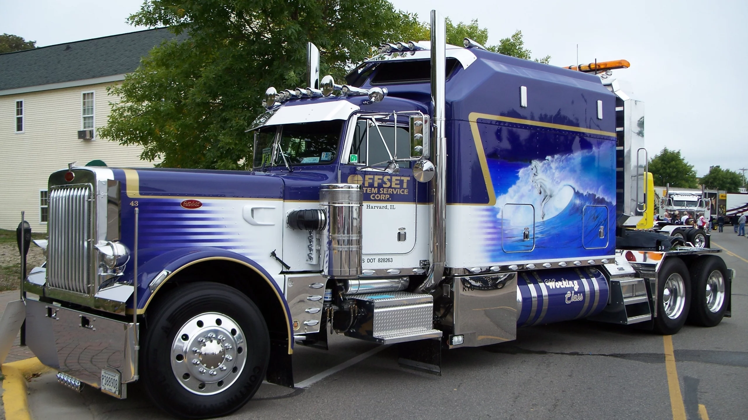 грузовик, спальный отсек, peterbilt, кабина