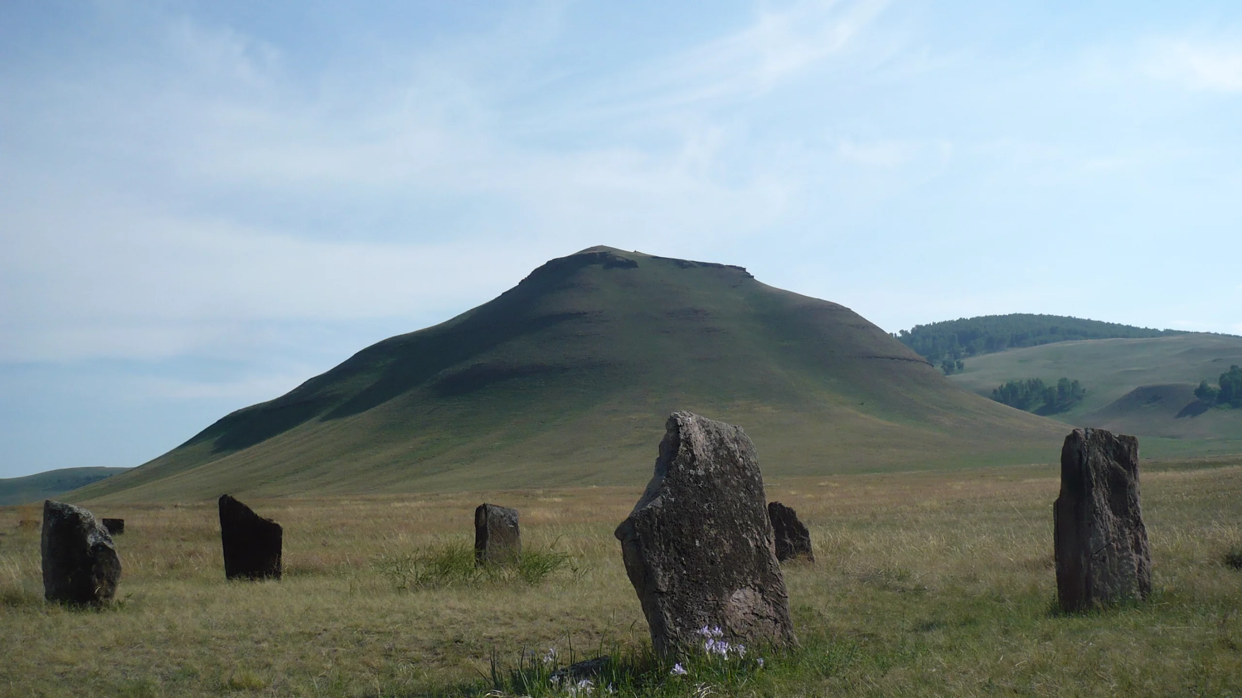 степи, хакассия, камни, могильник
