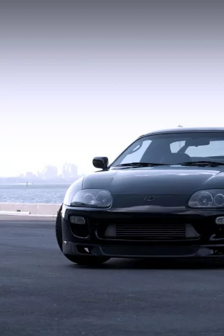 тойота, toyota, набережная, черная, супра, порт, тюнинг, supra
