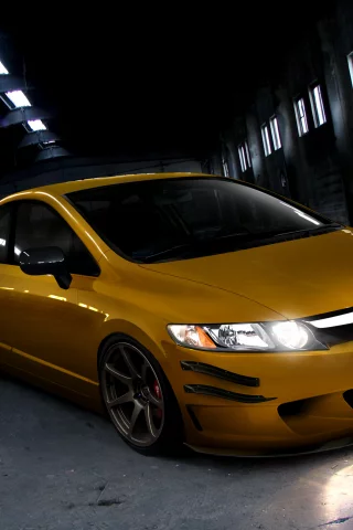 заброшенное здание, civic hybrid, honda, окна