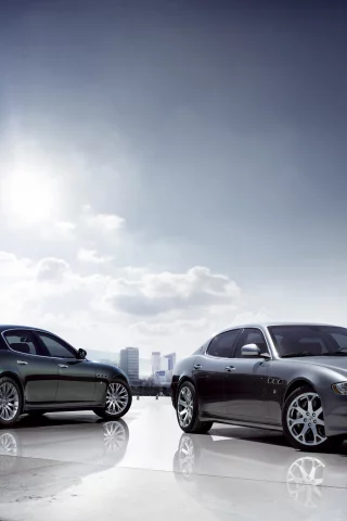 отражение, итальянская, quattroporte, каменные джунгли, солнце, maserati, небо, разные ракурсы, красивая машина, кваттропорте, мазерати