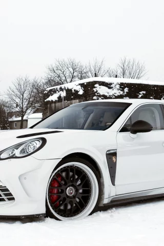 tuning, зима, panamera, porsche, снег