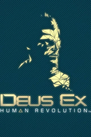 фан-арт, human revolution, адам дженсен, логотип, deus ex