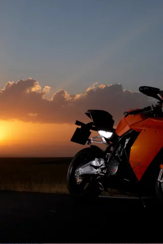 закат, ktm, облака, 1190, мотоцикл, rc8