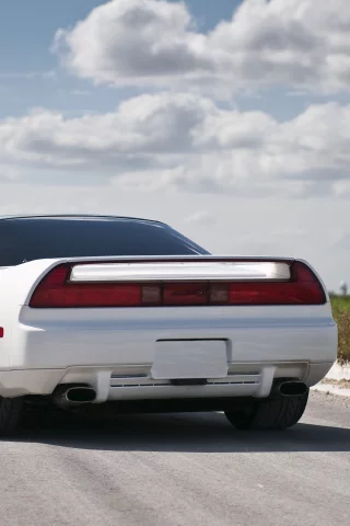 acura, white, белая, акура, nsx, задняя часть