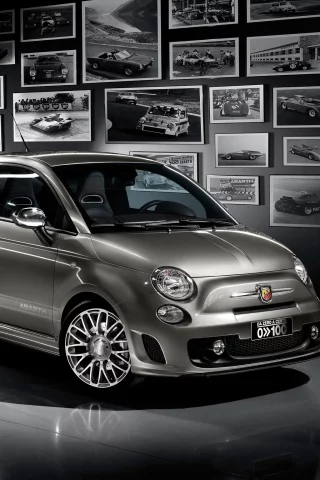 abarth, фиат, стена с фотографиями, ретро, fiat, da zero a cento, 500