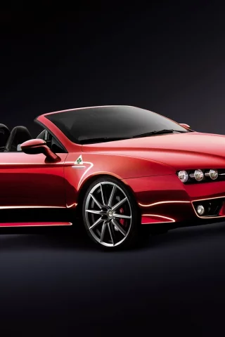 кабриолет, spider, фон, alfa romeo