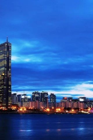 небоскребы, сеул, огни, seoul, южная корея