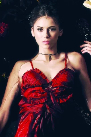 платье, nina dobrev, взгляд, актриса, девушка