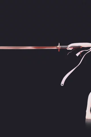 вампир, bakemonogatari, oshino shinobu, девочка, anime, аниме, катана
