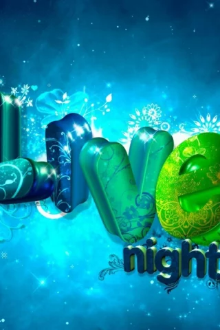 live night, живая ночь, 3d, буквы, ночь, жизнь, арт, надпис