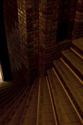 ступеньки, помещение, коричневый, дом, лестница, разное, окна