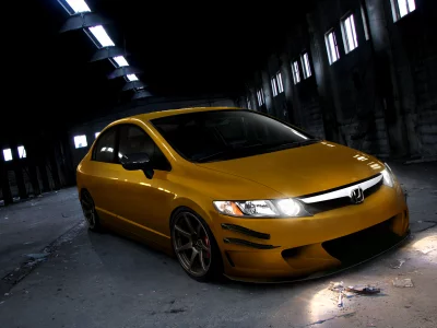 заброшенное здание, civic hybrid, honda, окна