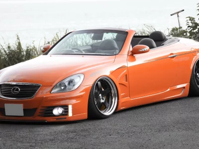 тюнинг, lexus, оранжевый, кабриолет, sc300, лексус, тачка