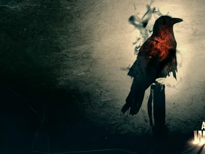 ворон, alan wake, арт
