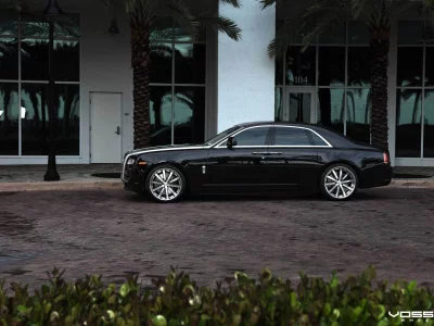 rolls royce, ghost, асфальт, роскошь, машина, черный