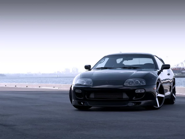 тойота, toyota, набережная, черная, супра, порт, тюнинг, supra