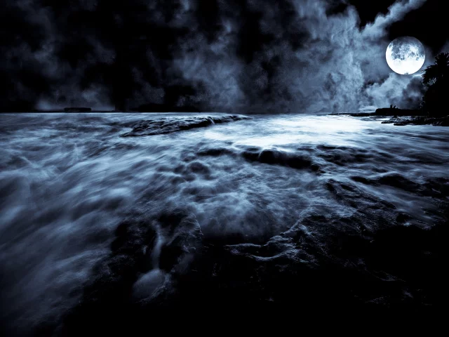 moonrise, ночь, луна
