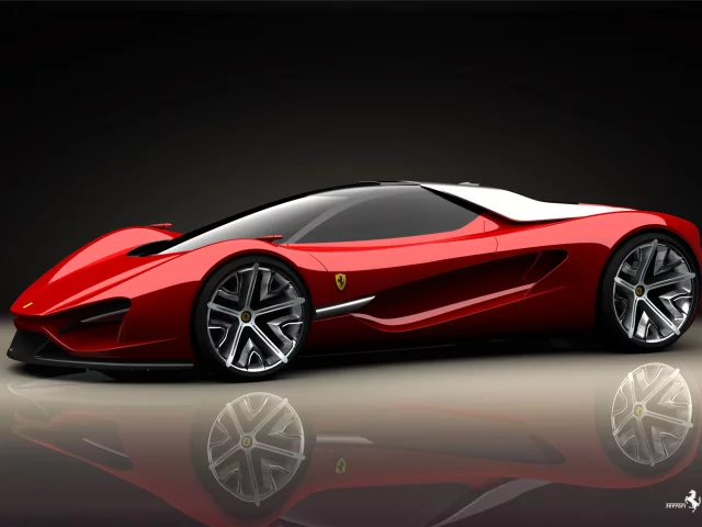 xezri, рисованый, концепт, рендер, ferrari