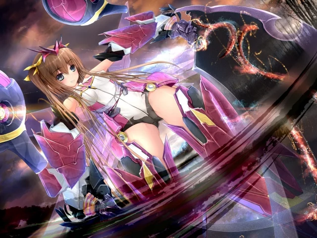 lin yin, аниме, девушка, доспех, infinite stratos