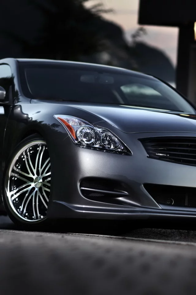 автомобиль, купе, infiniti, инфинити, вечер, g37, тюнинг