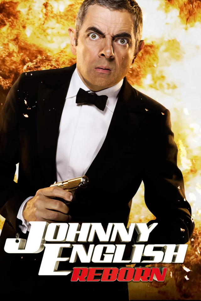 rowan atkinson, смокинг, роуэн аткинсон, johnny english reborn, пламя, пистолет, джонни инглиш перезагрузка