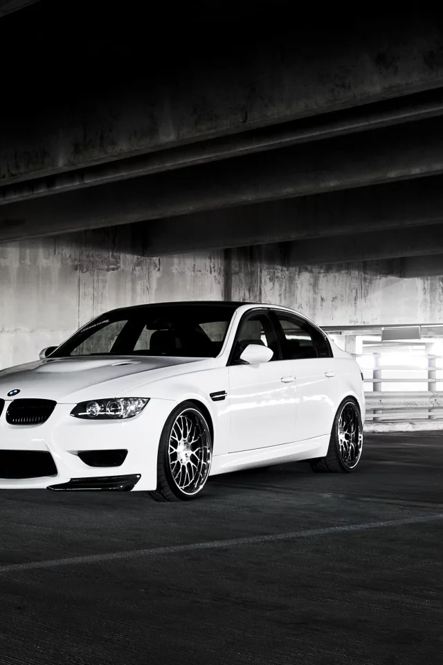 белый, white, e90, m3, парковка, bmw, бмв