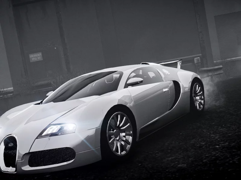 gta 4, туман, машина, bugatti veyron