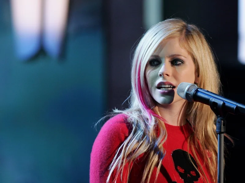 avril, lavigne, концерт, микрофон