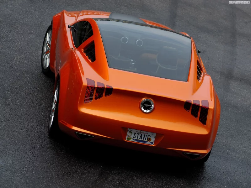 ford, оранжевый, mustang, concept, спорт, giugiaro