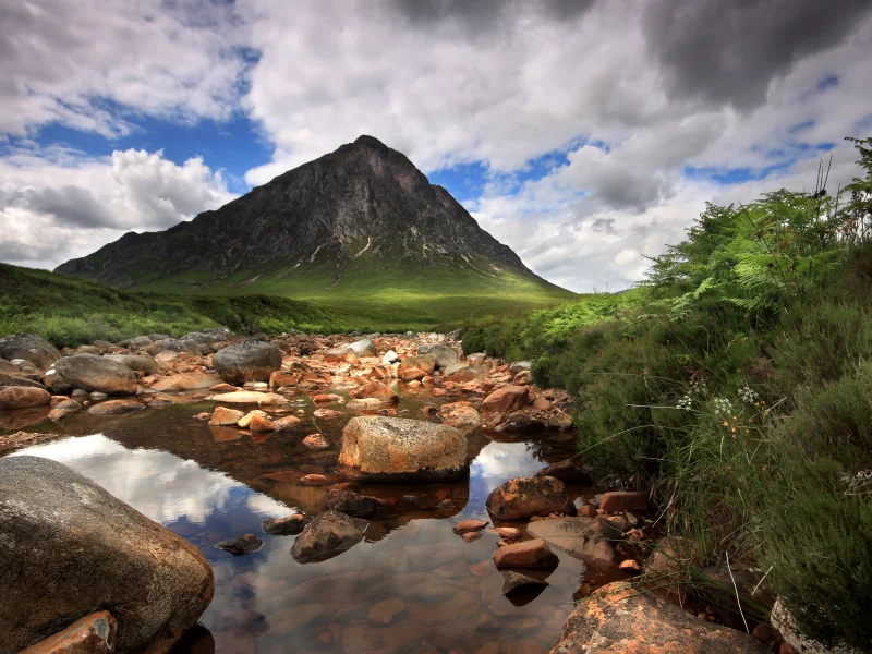 камни, река, гора