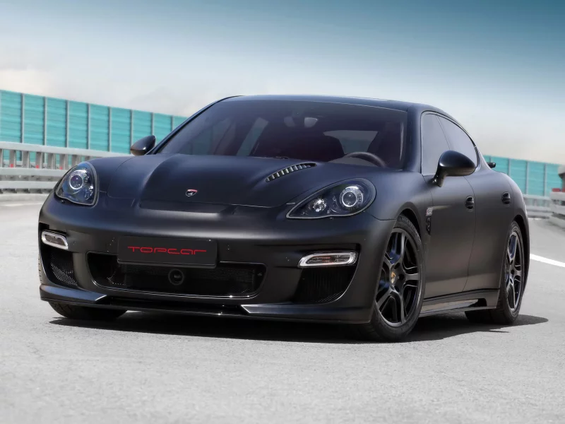 topcar, черный, panamera, porsche, фары