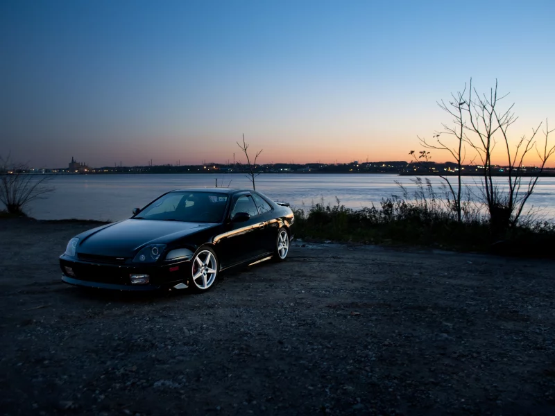 вечер, панарама, wallpapers auto, city, фото, honda prelude, обои авто