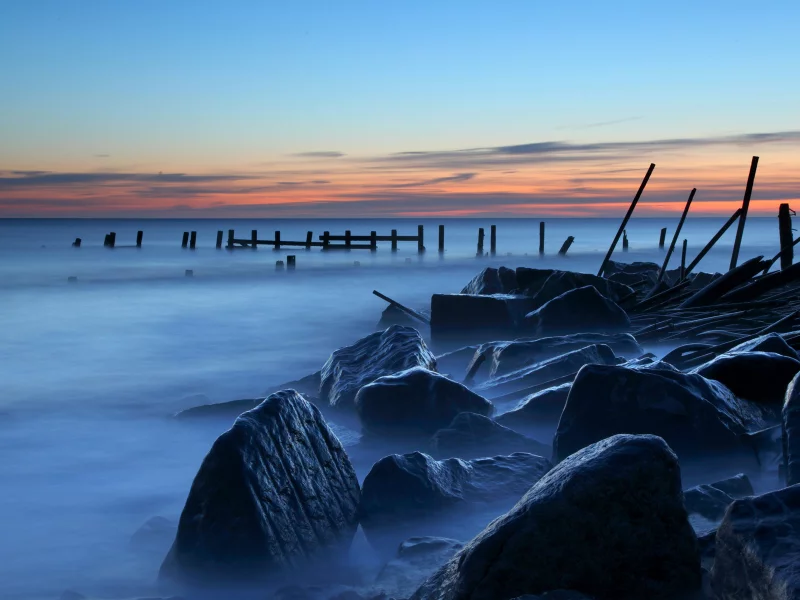 море, берег, камни, англия