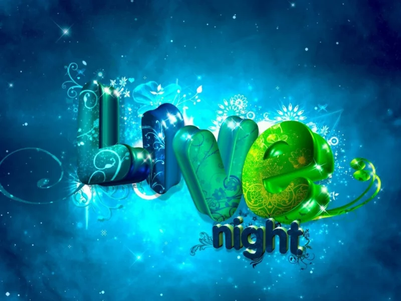 live night, живая ночь, 3d, буквы, ночь, жизнь, арт, надпис