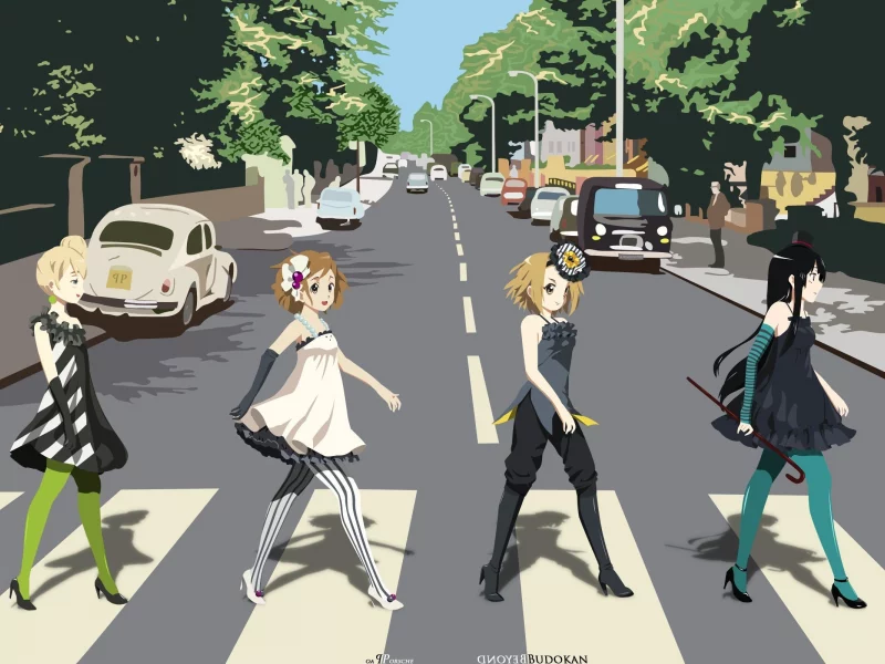 k-on, beatles, abbey road