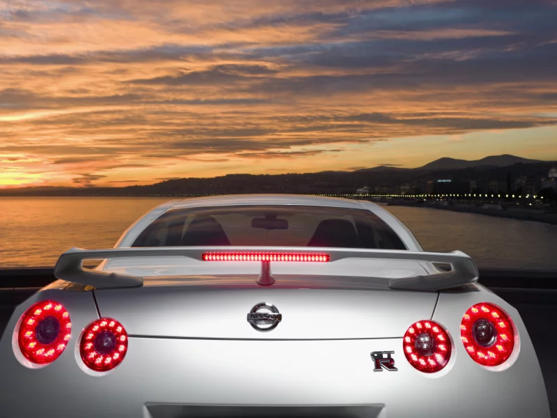 спорткар, пейзаж, gt-r, вид сзади, wallpapers, 2011, nissan, обои, фары, природа, авто, машина, тачка, cars, ниссан