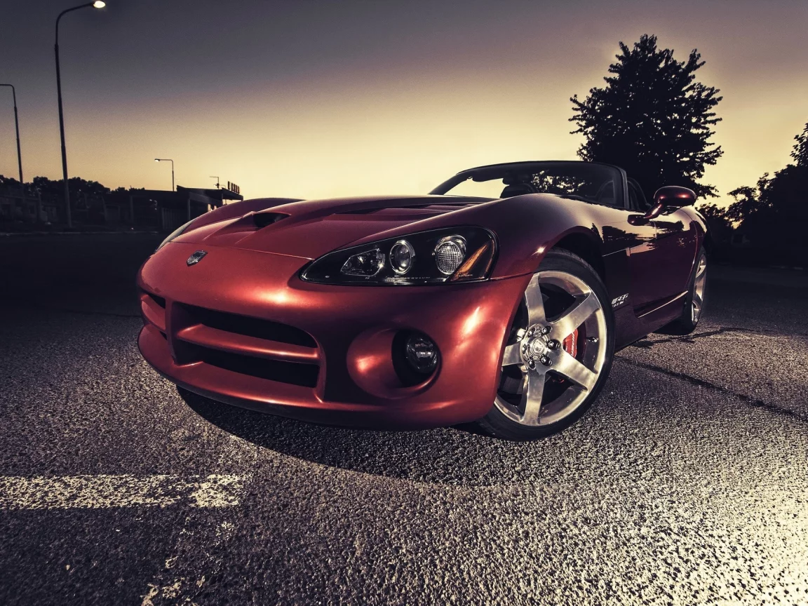 вайпер, додж, viper, dodge, красный, srt10, red, асфальт
