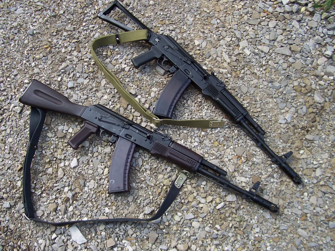2 штуки, ак-74, автоматы калашникова, калаш, гравий