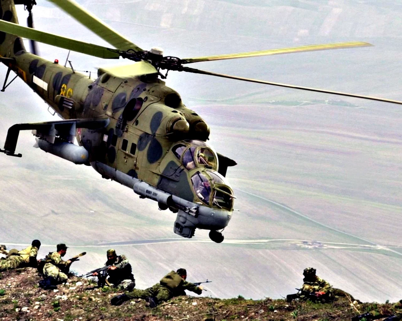 вертолёт, ми24, десант