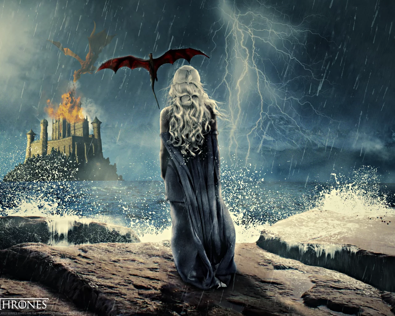 daenerys targaryen, девушка, сериал, спина, игры престолов