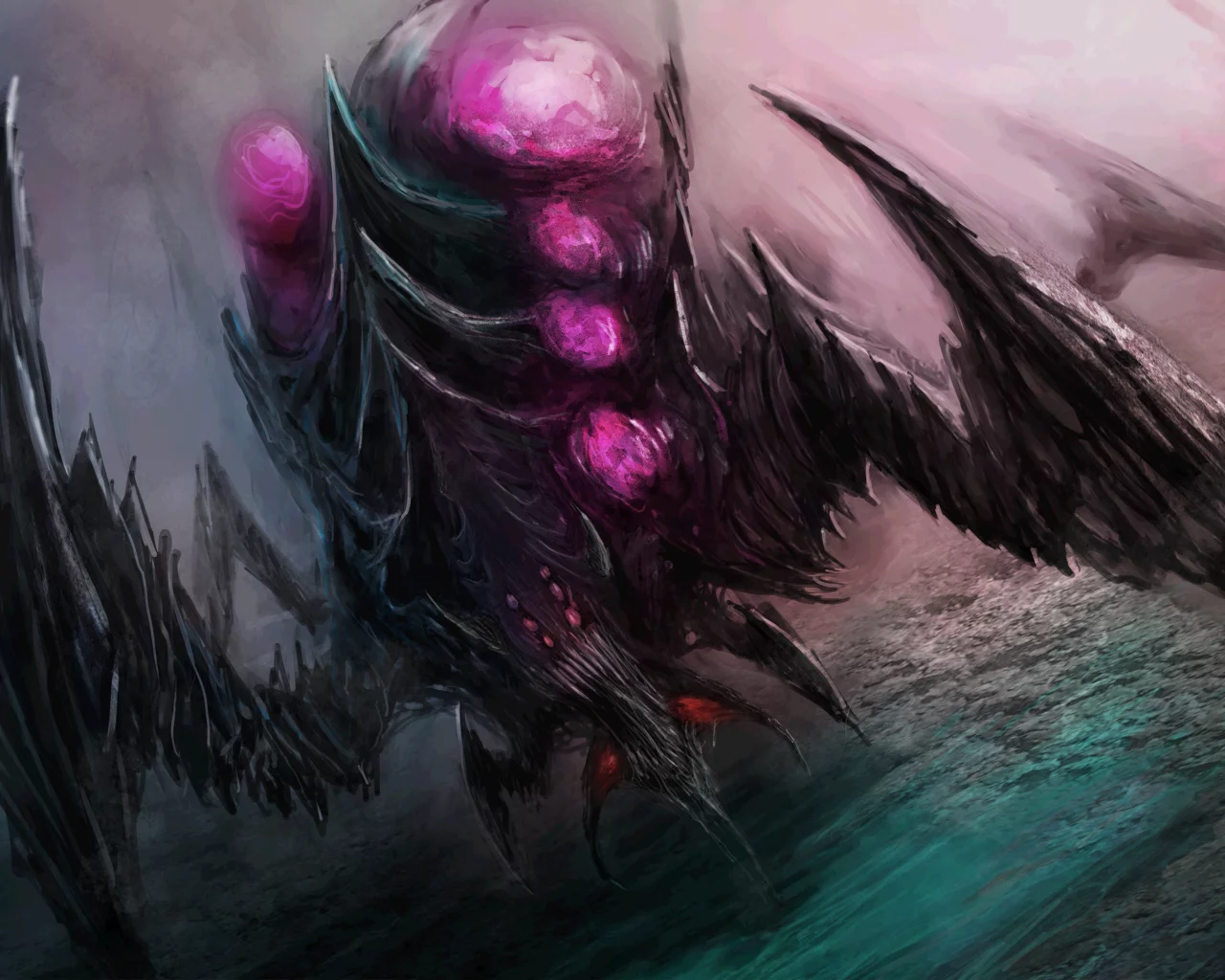 паук, by cloudminedesign, монстр, арт, фантастика, zerg